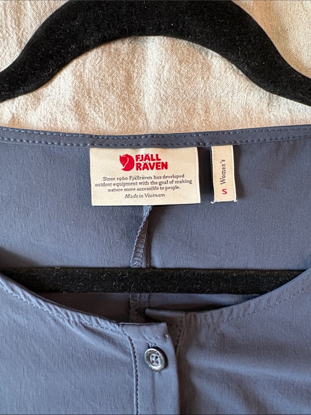 Fjallraven Ovik Lite Short-Sleeve Blue Women’s Dress Small - Picture 2 of 6